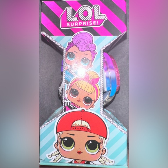 NIB Accutime Kids Lol Surprise Digital Rainbow Glitter Silicone Strap Watch 34mm - Picture 3 of 6